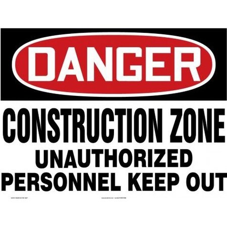 OSHA DANGER SAFETY SIGN CONSTRUCTIO MCRT126VA